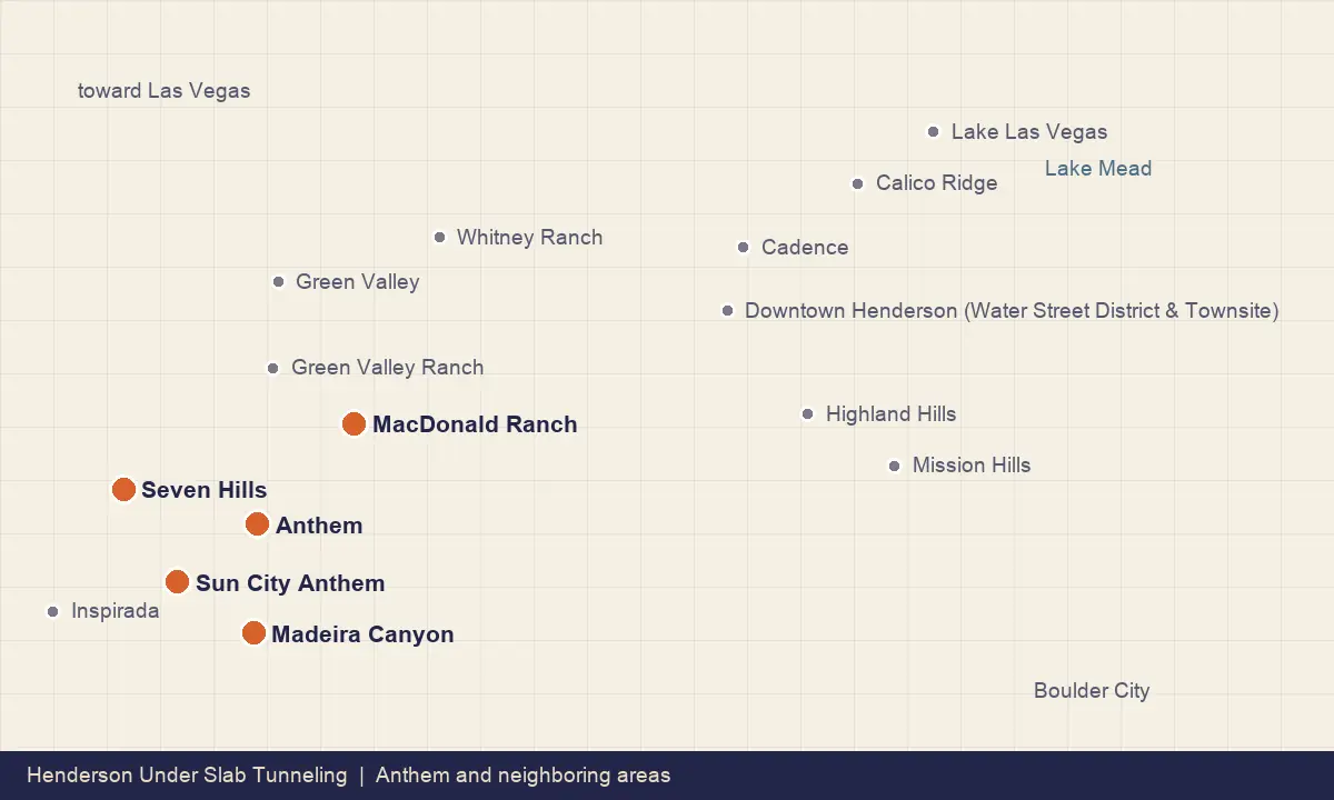 Map of Anthem and its neighboring Henderson communities