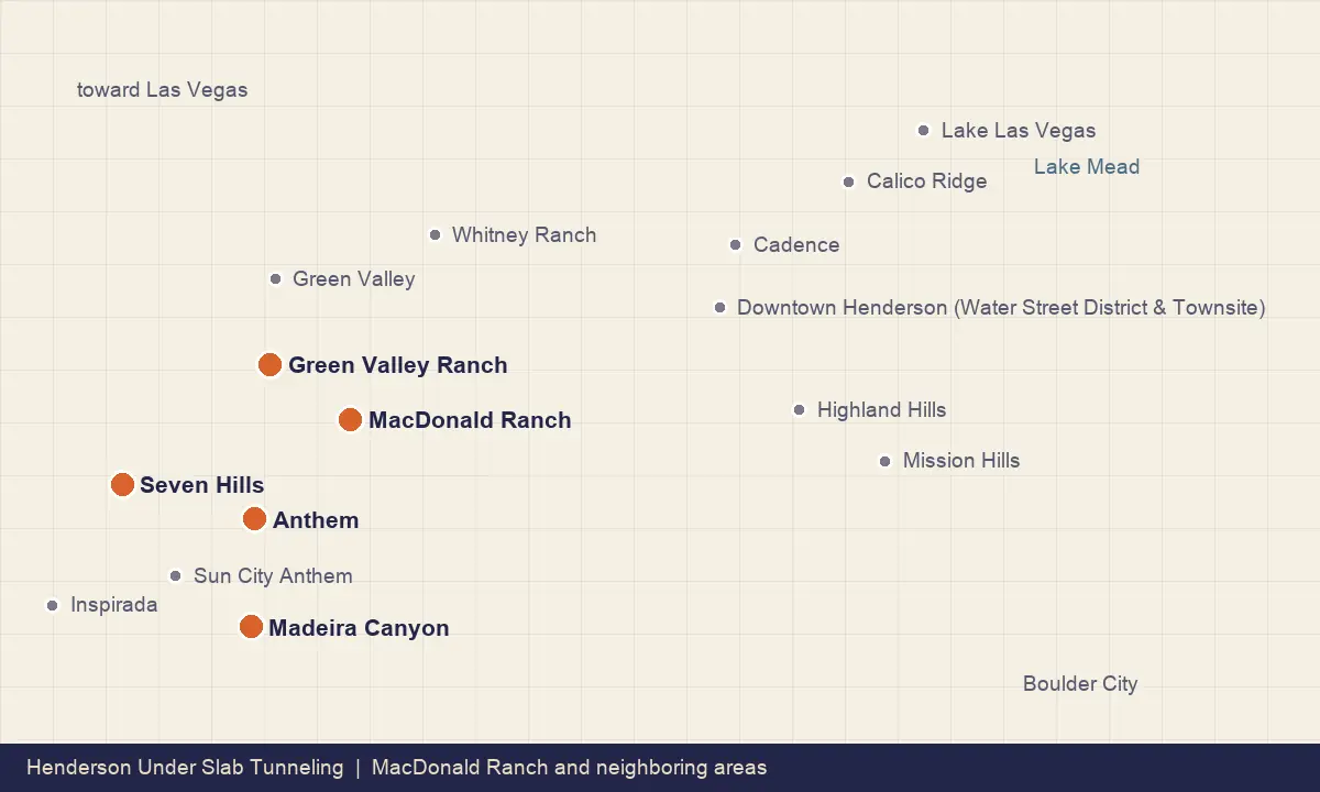 Map of MacDonald Ranch and its neighboring Henderson communities